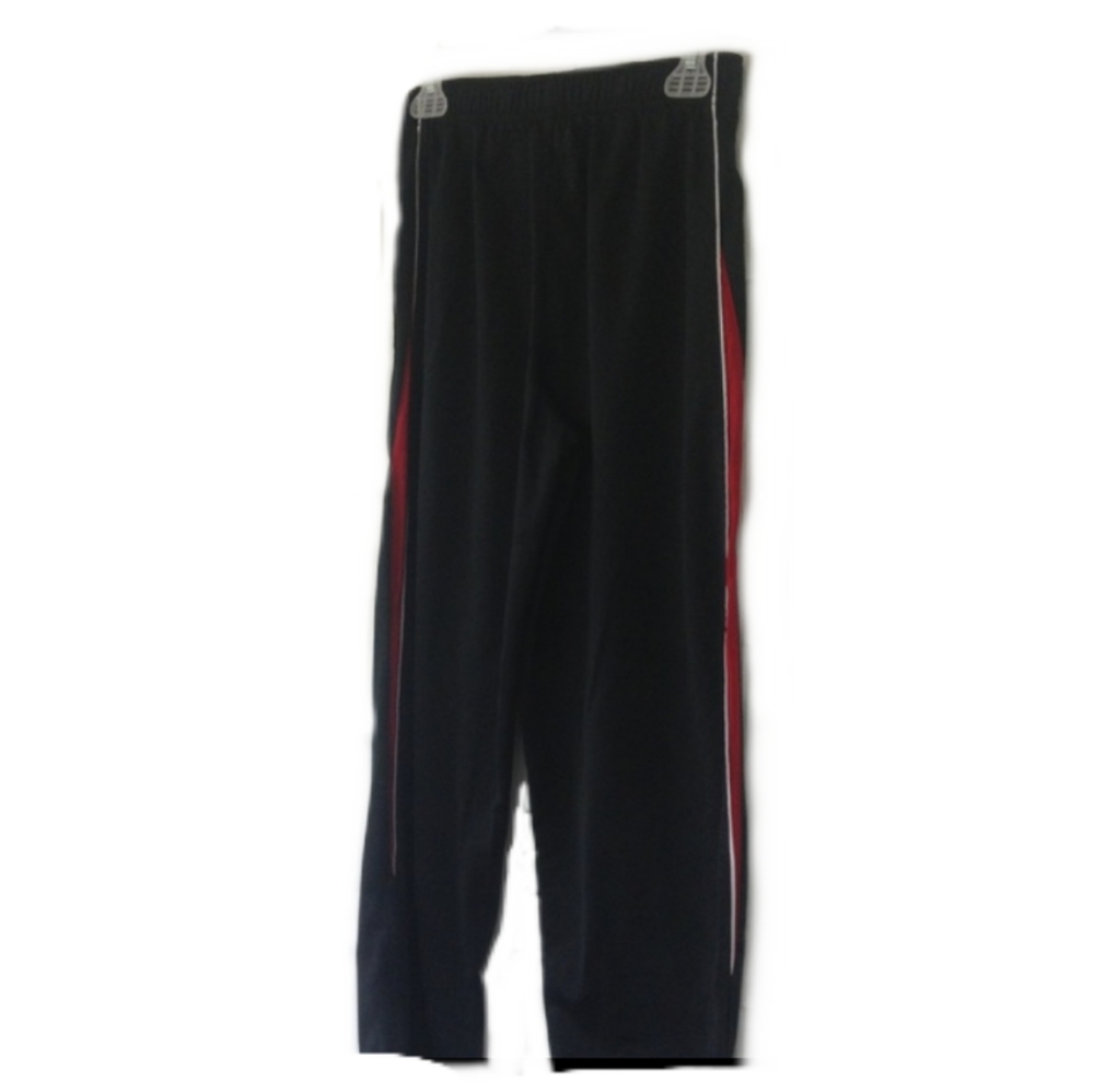 ⭐A) Tek Gear Boys Track Pants Size 14/16 – Black with Red Stripes Athletic Pants